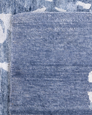 Contemporary Modern Hand Knotted Abstract Silk Gray Area Rug 9' 2" x 12' 2"