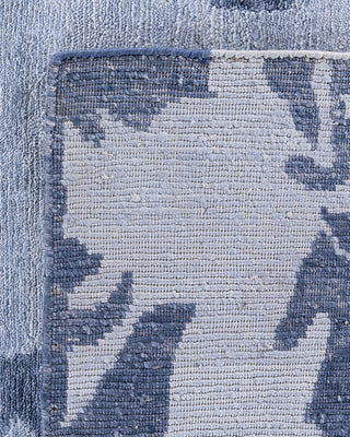 Contemporary Modern Hand Knotted Abstract Silk Gray Area Rug 9' 1" x 12' 1"