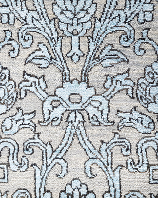 Traditional Ikat Hand Knotted Floral Silk & Wool Blend Brown Area Rug 9' 2" x 12' 4"