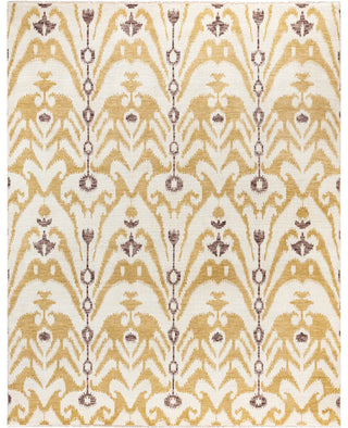 Traditional Floral Wool Hand Knotted Ivory Area Rug 8' 2" x 10' 3"