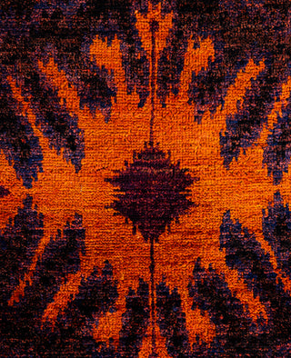 Modern, One-of-a-Kind Hand-Knotted Area Rug  - Purple, 6' 2" x 8' 10"