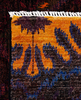 Modern, One-of-a-Kind Hand-Knotted Area Rug  - Purple, 6' 2" x 8' 10"