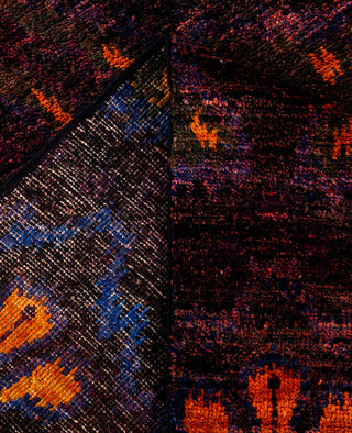 Modern, One-of-a-Kind Hand-Knotted Area Rug  - Purple, 6' 2" x 8' 10"