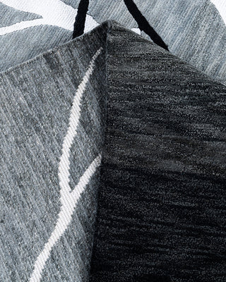 Contemporary Modern Hand Knotted Abstract Silk & Wool Blend Gray Area Rug 9' 0" x 12' 0"