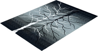 Contemporary Modern Hand Knotted Abstract Silk & Wool Blend Gray Area Rug 9' 0" x 12' 0"