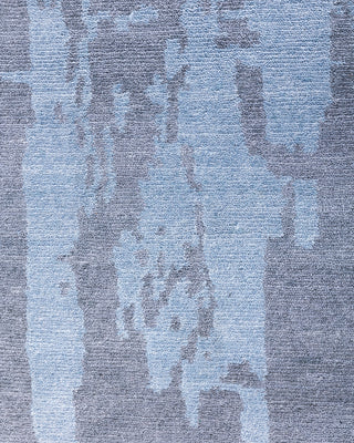Contemporary Modern Hand Knotted Abstract Silk Gray Area Rug 8' 0" x 10' 0"