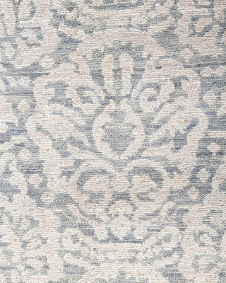 Contemporary Modern Hand Knotted Floral Wool Gray Area Rug 8' 3" x 10' 0"