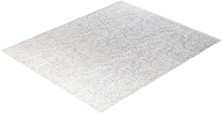 Contemporary Modern Hand Knotted Floral Wool Gray Area Rug 8' 3" x 10' 0"