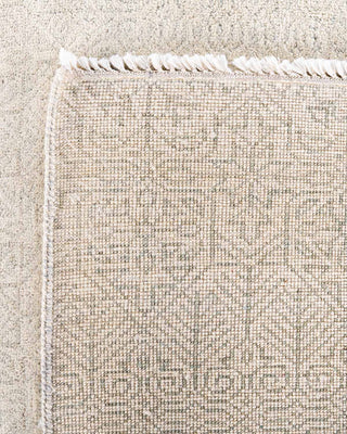 Bohemian Gabbeh Hand Knotted Floral Wool Beige Area Rug 8' 0" x 10' 2"