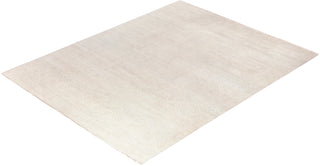 Bohemian Gabbeh Hand Knotted Floral Wool Beige Area Rug 8' 0" x 10' 2"