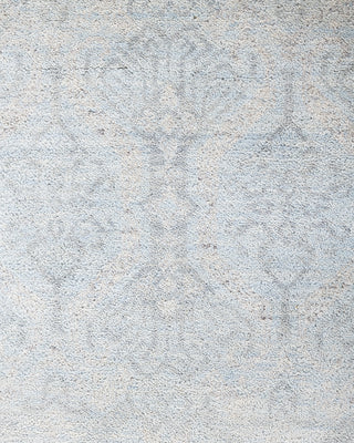 Traditional Ikat Hand Knotted Floral Wool Gray Area Rug 8' 3" x 10' 3"