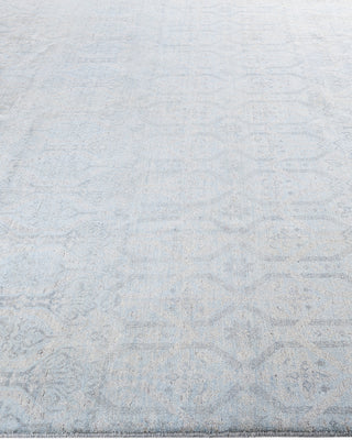 Traditional Ikat Hand Knotted Floral Wool Gray Area Rug 8' 3" x 10' 3"