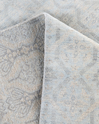 Traditional Ikat Hand Knotted Floral Wool Gray Area Rug 8' 3" x 10' 3"