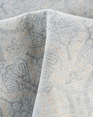 Traditional Ikat Hand Knotted Floral Wool Gray Area Rug 8' 3" x 10' 3"