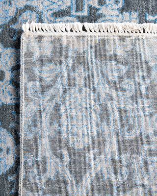 Traditional Ikat Hand Knotted Floral Silk & Wool Blend Brown Area Rug 8' 1" x 10' 5"