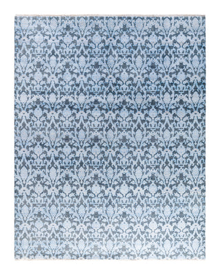 Traditional Ikat Hand Knotted Floral Silk & Wool Blend Brown Area Rug 8' 1" x 10' 5"