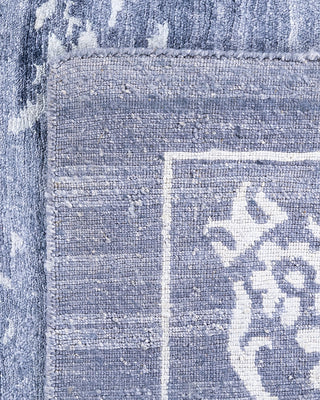 Contemporary Modern Hand Knotted Abstract Silk Purple Area Rug 9' 2" x 12' 3"