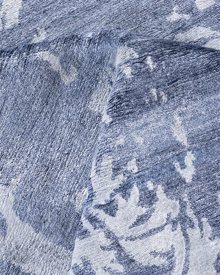 Contemporary Modern Hand Knotted Abstract Silk Purple Area Rug 9' 2" x 12' 3"