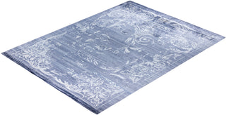 Contemporary Modern Hand Knotted Abstract Silk Purple Area Rug 9' 2" x 12' 3"