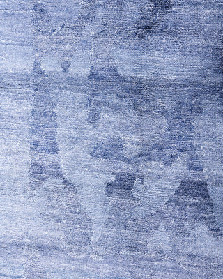 Contemporary Modern Hand Knotted Abstract Silk Gray Area Rug 9' 1" x 12' 1"