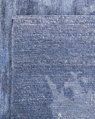 Contemporary Modern Hand Knotted Abstract Silk Gray Area Rug 9' 1" x 12' 1"