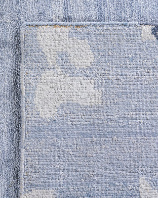 Contemporary Modern Hand Knotted Abstract Silk Gray Area Rug 9' 2" x 12' 0"