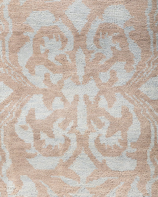Contemporary Modern Hand Knotted Floral Wool Brown Area Rug 8' 0" x 9' 10"