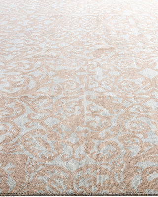Contemporary Modern Hand Knotted Floral Wool Brown Area Rug 8' 0" x 9' 10"