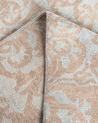 Contemporary Modern Hand Knotted Floral Wool Brown Area Rug 8' 0" x 9' 10"