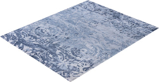 Traditional Abstarct Silk Hand Knotted Ivory Area Rug 8' 2" x 10' 2"