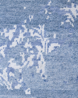 Contemporary Modern Hand Knotted Abstract Silk Gray Area Rug 9' 1" x 12' 0"
