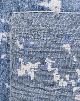 Contemporary Modern Hand Knotted Abstract Silk Gray Area Rug 9' 1" x 12' 0"