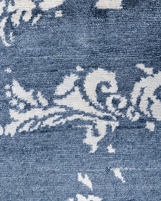 Contemporary Modern Hand Knotted Abstract Silk Ivory Area Rug 9' 1" x 11' 10"