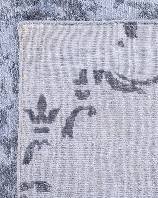 Contemporary Modern Hand Knotted Abstract Silk Ivory Area Rug 9' 1" x 12' 1"