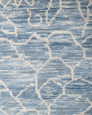 Contemporary Modern Hand Knotted Abstract Wool Gray Area Rug 7' 10" x 9' 9"