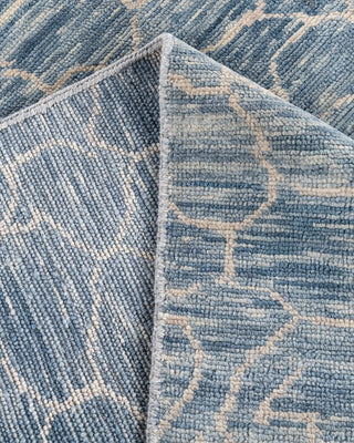 Contemporary Modern Hand Knotted Abstract Wool Gray Area Rug 7' 10" x 9' 9"