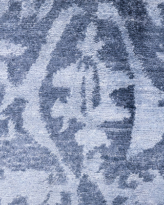 Contemporary Modern Hand Knotted Abstract Silk White Area Rug 8' 3" x 10' 6"