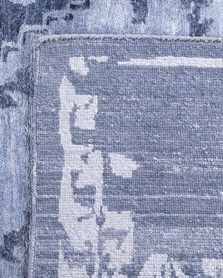 Contemporary Modern Hand Knotted Abstract Silk White Area Rug 8' 3" x 10' 6"