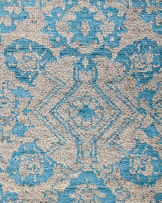 Traditional Ikat Hand Knotted Floral Silk & Wool Blend Brown Area Rug 7' 10" x 9' 10"