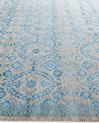 Traditional Ikat Hand Knotted Floral Silk & Wool Blend Brown Area Rug 7' 10" x 9' 10"