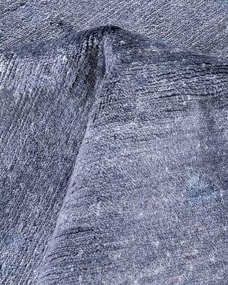 Contemporary Modern Hand Knotted Abstract Silk Gray Area Rug 9' 2" x 12' 3"