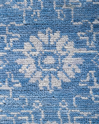 Contemporary Modern Hand Knotted Abstract Wool Gray Area Rug 8' 1" x 10' 1"