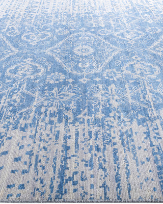 Contemporary Modern Hand Knotted Abstract Wool Gray Area Rug 8' 1" x 10' 1"