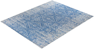Contemporary Modern Hand Knotted Abstract Wool Gray Area Rug 8' 1" x 10' 1"