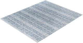 Traditional Abstarct Wool Hand Knotted Gray Area Rug 8' 0" x 9' 8"