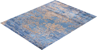 Contemporary Modern Hand Knotted Abstract Silk Purple Area Rug 9' 2" x 12' 1"