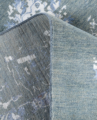 Traditional Abstarct Wool, Silk Hand Knotted Green Area Rug 9' 0" x 12' 3"