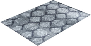 Contemporary Modern Hand Knotted Floral Silk Gray Area Rug 9' 2" x 12' 5"