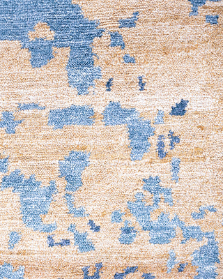 Contemporary Modern Hand Knotted Abstract Silk Purple Area Rug 9' 0" x 12' 0"