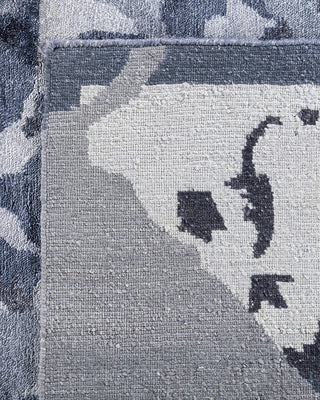 Contemporary Modern Hand Knotted Abstract Silk Ivory Area Rug 9' 2" x 12' 2"